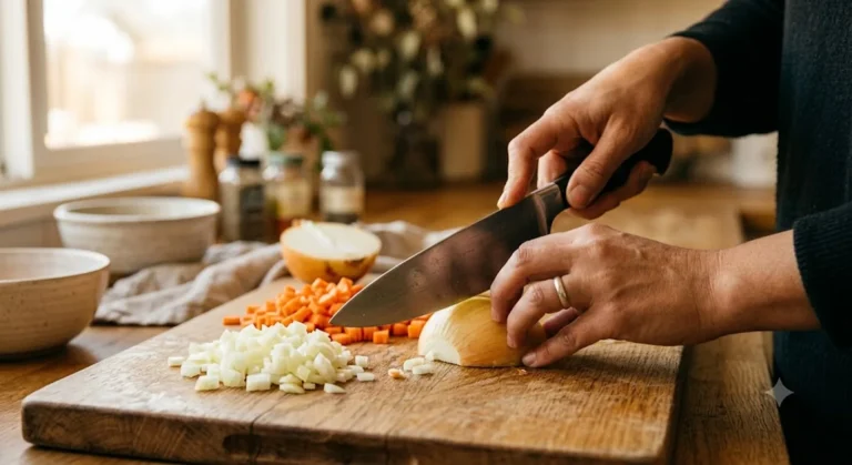knife skills 101 home cook practicing the basic dice cut